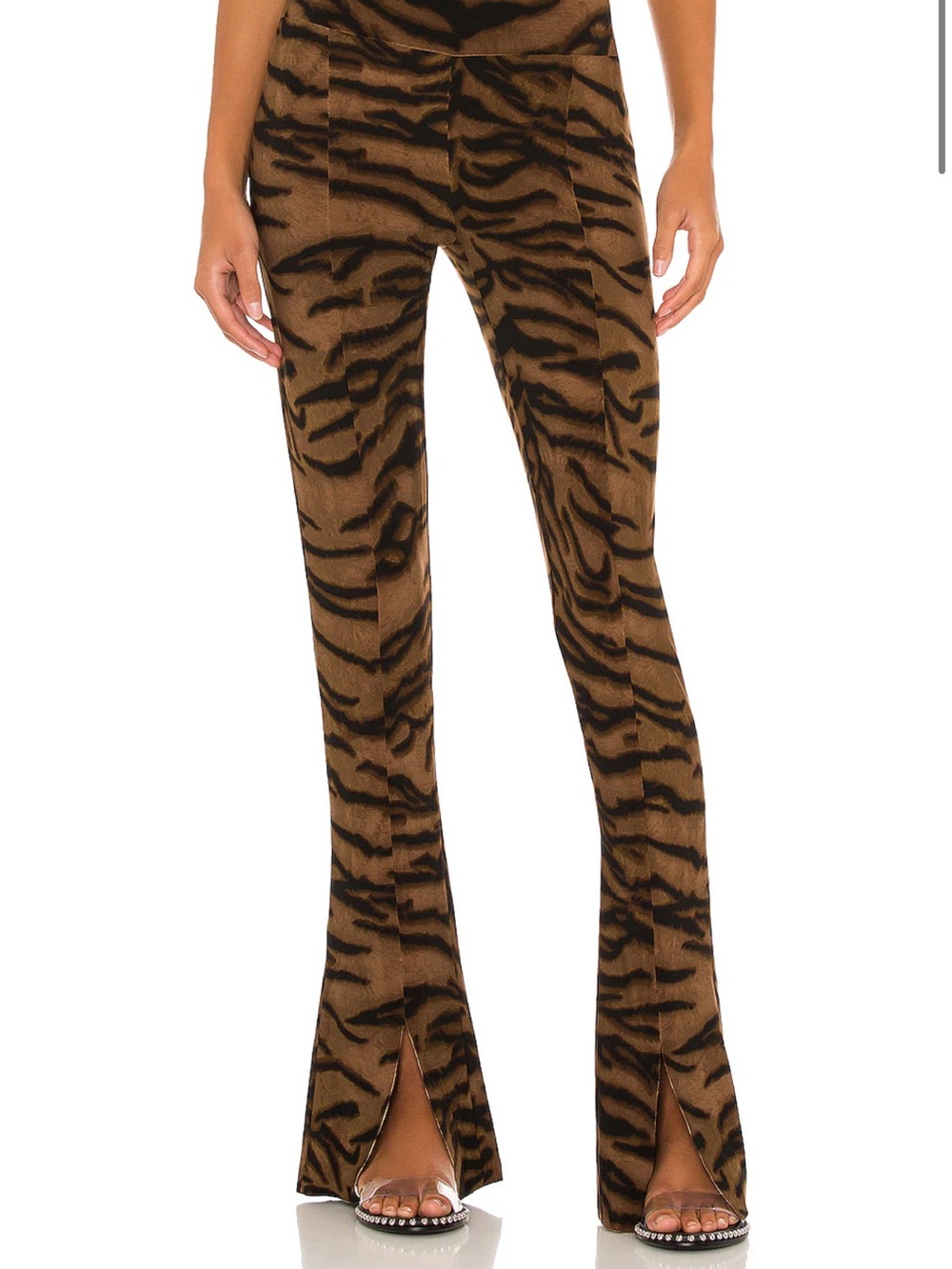 Norma Kamali Women’s Tiger-Print Leggings - Brown & Black, Small
